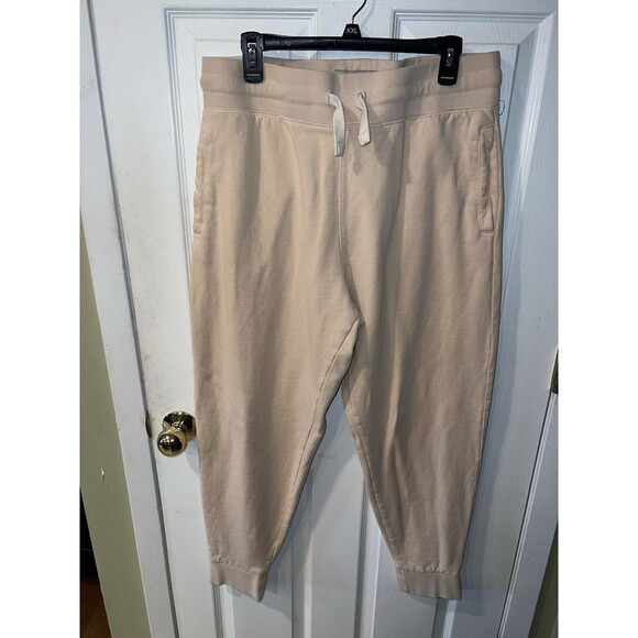 The Stronghold Jogger Sweatpants Mens Large Beige Cotton Tapered Drawstring - Picture 3 of 11